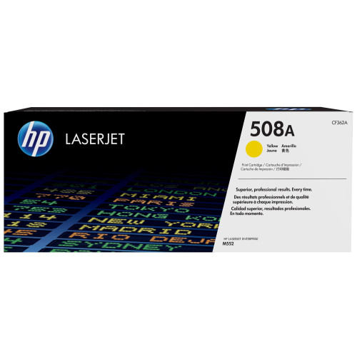Toner laser hp color laserjet enterprise m552dn/ m553dn/ m553n, 508X amarillo
