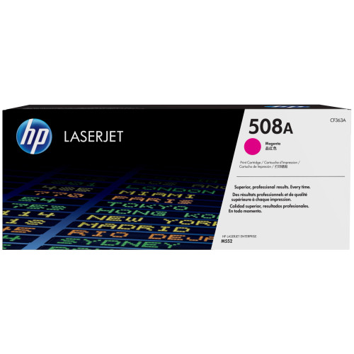 Toner laser hewlett packard color laserjet enterprise m552dn/m553dn/m553n, 508a magenta