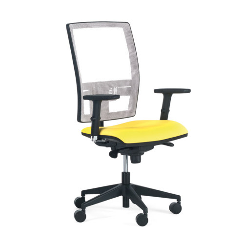 Silla de oficina new passion, syncro, asiento y respaldo regulables en altura, brazos 1d