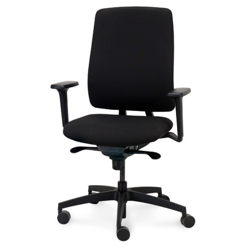 Silla de oficina absolute tapizada, syncro, regulación lumbar, brazos 1d