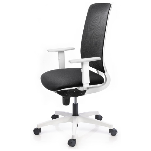 Silla de oficina absolute blanca, syncro, regulación lumbar, brazos 2d