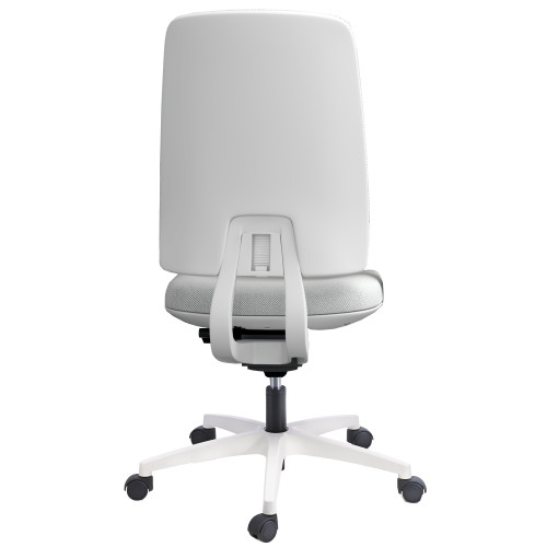 Silla de oficina absolute blanca tapizada, syncro, regulación lumbar