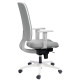 Silla de oficina absolute blanca tapizada, syncro, regulación lumbar, brazos 1d