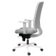 Silla de oficina absolute blanca tapizada, syncro, regulación lumbar, brazos 2d