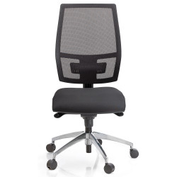 Silla de oficina melania top, syncro, asiento tapizado confort regulable en profundidad, regulación lumbar