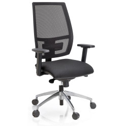 Silla de oficina melania top, syncro, asiento tapizado confort regulable en profundidad, regulación lumbar, brazos 4d