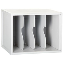 Módulo archivo 2000 archisystem, 356x474x362 mm. con 3 separadores verticales, gris/gris