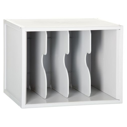 Módulo archivo 2000 archisystem, 356x474x362 mm. con 3 separadores verticales, gris/gris