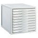 Módulo archivo 2000 archisystem, 356x316x303 mm. 9 cajones de 22 mm. gris/gris
