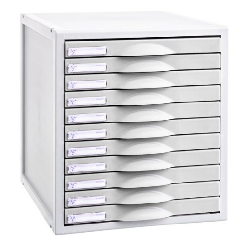 Módulo archivo 2000 archisystem, 356x316x362 mm. 11 cajones de 22 mm. gris/gris