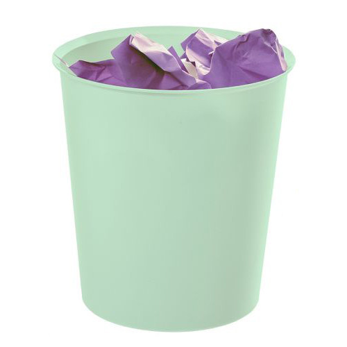 Papelera en poliestireno archivo 2000 serie 2001 ps, Ø 29x31 cm. 18 litros, verde pastel