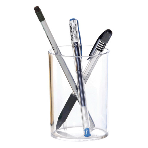 Portalápices redondo archivo 2000 serie 771 tp, cristal transparente