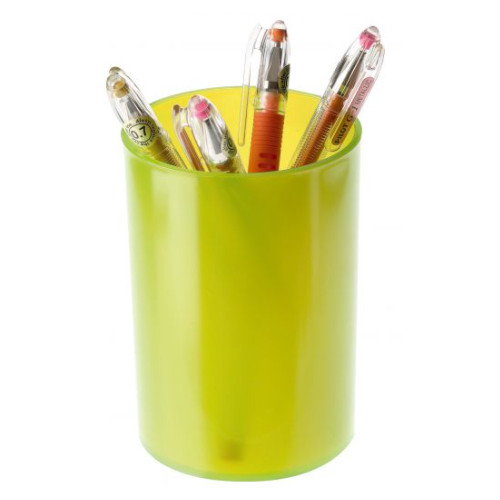 Portalápices redondo archivo 2000 serie 771 tl, verde kiwi traslúcido