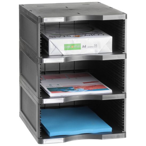 Módulo jumbo archivo 2000 archivodoc, 3 huecos de 115 mm. 360x300x405 mm. negro