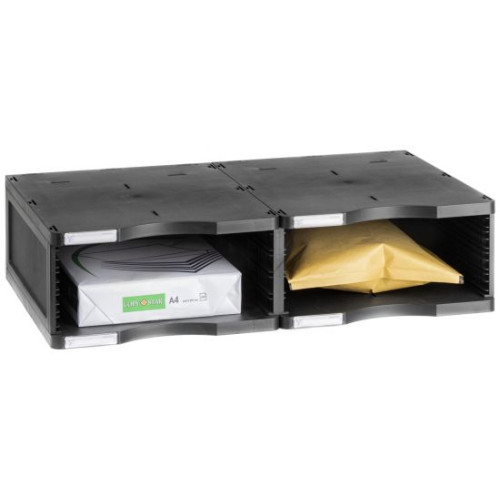 Módulo jumbo archivo 2000 archivodoc, 2 huecos de 115 mm. 360x600x145 mm. negro