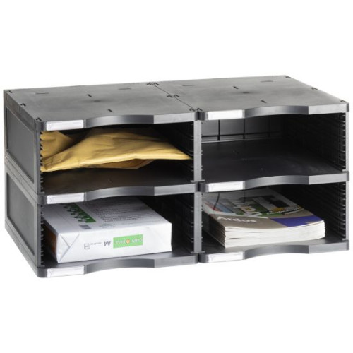 Módulo jumbo archivo 2000 archivodoc, 4 huecos de 115 mm. 360x600x275 mm. negro
