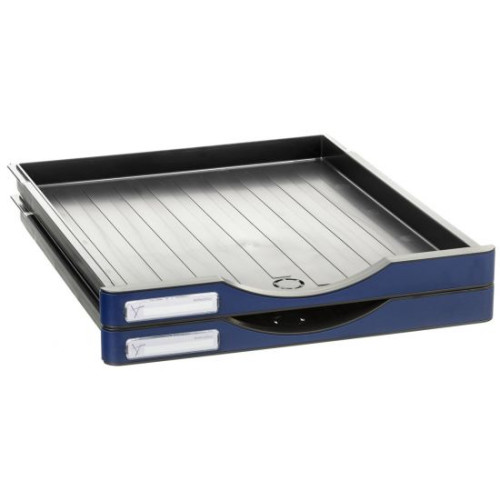 Cajón pequeño archivo 2000 archivodoc 345x295x27 mm., azul, pack de 2 uds.