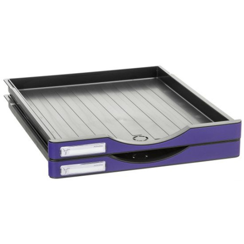 Cajón pequeño archivo 2000 archivodoc 345x295x27 mm., malva, pack de 2 uds.