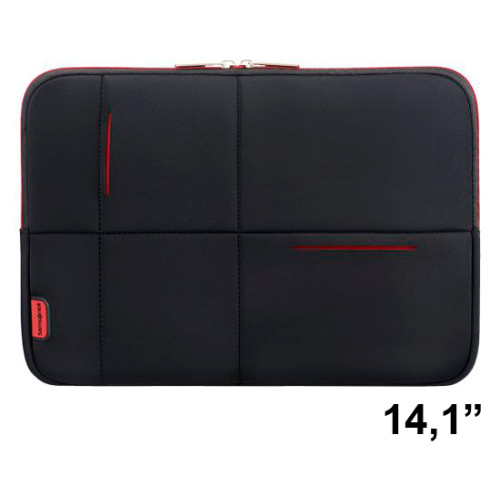 Funda samsonite airglow sleeves para portátil de 14,1", negro/rojo