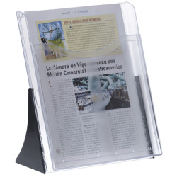 Expositor de sobremesa archivo 2000 archiplay, din a4 vertical, 1 compartimento, cristal transparente