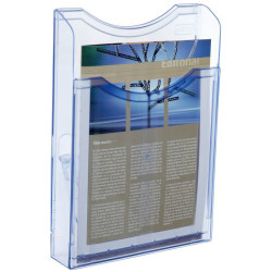Expositor mural archivo 2000 archiplay, din a4 vertical, 1 compartimento, azul transparente