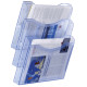 Expositor mural archivo 2000 archiplay, din a4 horizontal, 3 compartimentos, 6 separadores, azul transparente