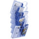 Expositor mural archivo 2000 archiplay, din a4 horizontal, 6 compartimentos, 12 separadores, azul transparente