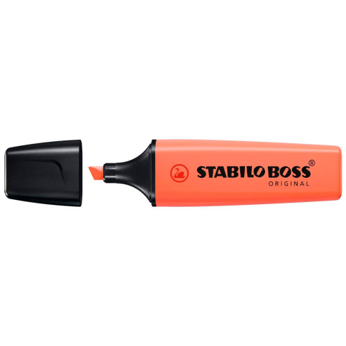 Marcador fluorescente stabilo boss original pastel coral meloso