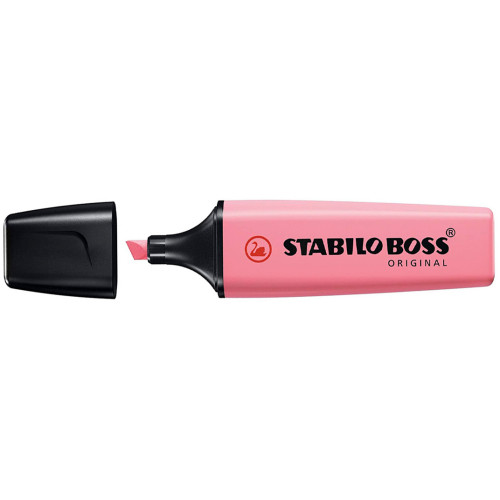 Marcador fluorescente stabilo boss original pastel rosa cerezo en flor