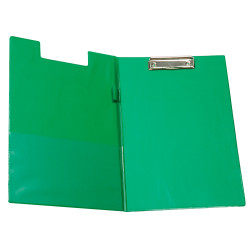 Carpeta con miniclip y tapa q-connect, cartón forrado en plástico, din a4, verde