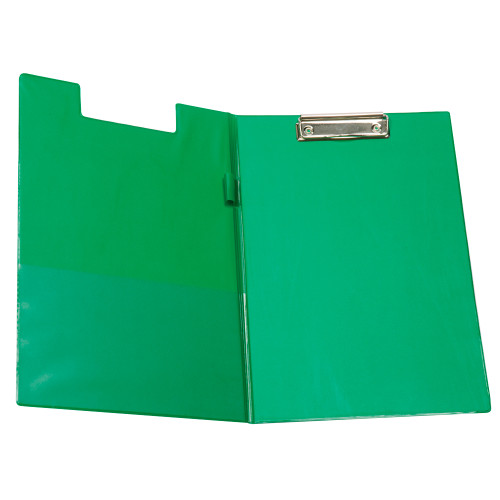 Carpeta con miniclip y tapa q-connect, cartón forrado en plástico, din a4, verde