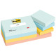 Bloc de notas adhesivas 3m post-it 653, 38x51 mm. colores surtidos beachside, pack de 12 blocs