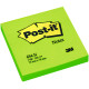 Bloc de notas adhesivas 3m post-it 654 76x76 mm. verde neón, pack de 6 blocs
