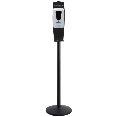 Dispensador de jabón automático con soporte metálico q-connect, 115x130x27 mm. 1 litro, blanco/negro