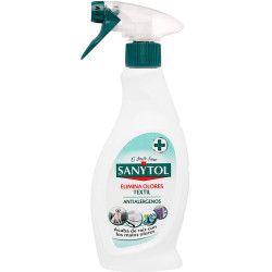 Limpiador desinfectante sanytol elimina olores, textil y antialérgenos, pulverizador de 500 ml.
