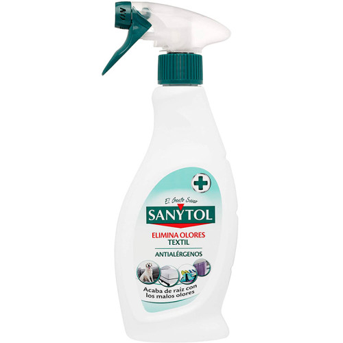 Limpiador desinfectante sanytol elimina olores, textil y antialérgenos, pulverizador de 500 ml.