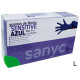 Guante desechable sanyc sensitive, 100% nitrilo, sin polvo, talla l, azul, caja de 100 uds.