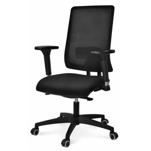 Silla de oficina x-pro, syncro, asiento tapizado, respaldo malla con regulación lumbar 2G, brazos 1D