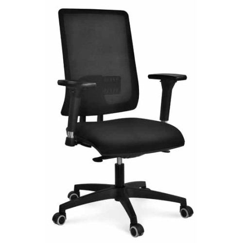 Silla de oficina x-pro, syncro, asiento tapizado, respaldo malla con regulación lumbar 2G, brazos 2D