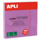 Bloc de notas adhesivas apli gama funny, 75x75 mm. lila pastel