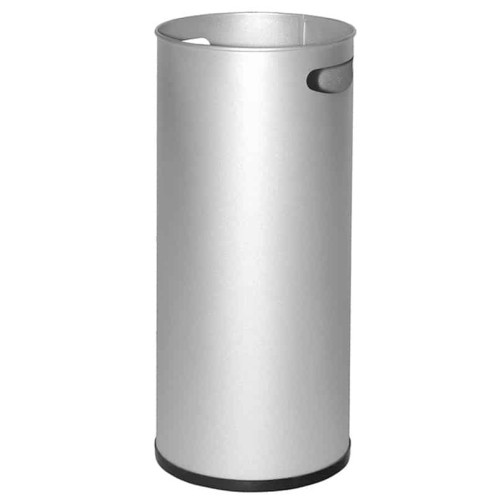 Paragüero metálico con asas sie 306, Ø 21,5x50 cm. 20 litros. plata