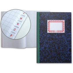 Libro de contabilidad cuadrícula 8 mm. índice miquelrius cartoné, 4º natural, 100 hj. 70 grs/m².