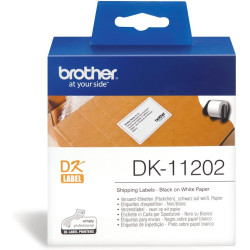 Etiqueta brother para impresoras de etiquetas en papel térmico de 62x100 mm., caja de 300 uds.