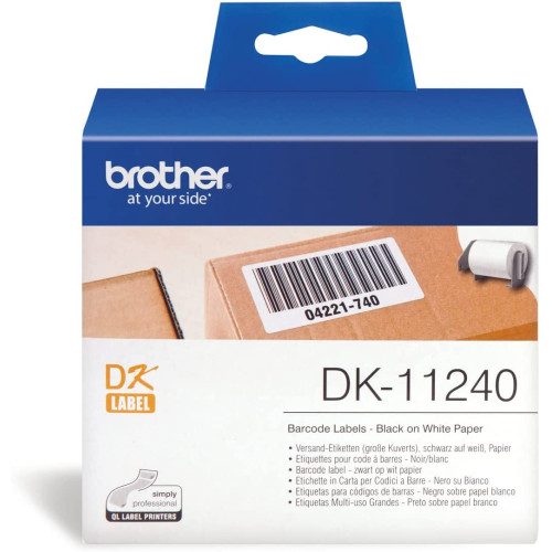 Etiqueta adhesiva brother, papel térmico blanco, 102x51 mm. rollo de 600 uds.
