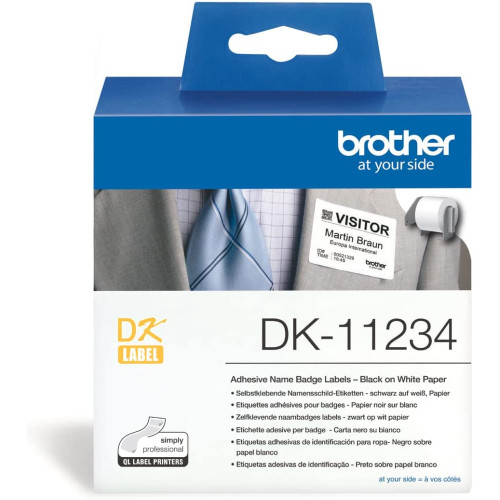 Etiqueta adhesiva brother, papel térmico blanco, 102x51 mm. rollo de 600 uds.