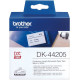 Etiqueta adhesiva continua brother, papel térmico blanco, rollo de 62 mm. x 30,48 mts.