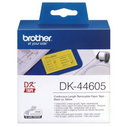 Etiqueta adhesiva continua brother, papel térmico removible blanco, rollo de 62 mm. x 30,48 mts.