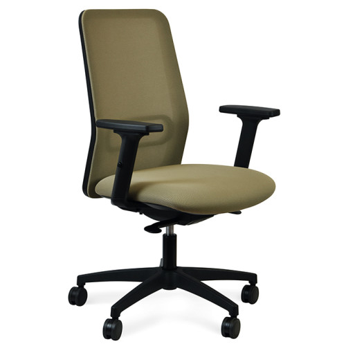 Silla de oficina bloom marco negro - malla 3d, syncro, apoyo lumbar regulable efecto air, brazos 1d