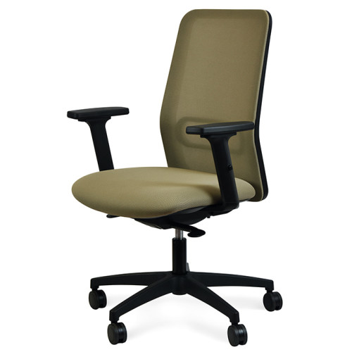 Silla de oficina bloom marco negro - malla 3d, syncro, apoyo lumbar regulable efecto air, brazos 2d