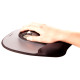 Alfombrilla con reposamuñecas para ratón fellowes memory foam, negro/plata